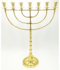 Brass Menorah 7 Israel Jerusalem Copper 22  Xxl Branches Candle Holder Judaica