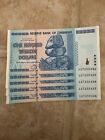          Lot Of 5 - 100  Authentic Zimbabwe 100 Trillion Dollar Currency  Unc
