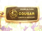 1 Goldplated Cougar Lincoln Mercury Black Enameled Carrier Keyring