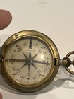 U s  Military Pocket Compass Waltham Wwi Era Antique Army Brass Us Stamped