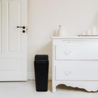 3 5 Gallon Plastic Slim Trash Can  Black Modern Wastebasket  14 Liter Commercial