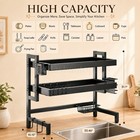 Kitchen Drying Rack Over The Sink Dish  Utensil Storage Cabinet 2 Tier