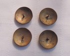 4 Domed Brass Ornate Raised Design Shank Sewing Buttons 1 1 8  D
