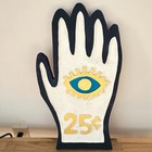 Vintage Style Hand Carved Wood Palm Reader Carnival Sign Folk Art Fortune Teller