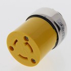 10 Cooper Yellow Armored Nylon Connectors L10-20 20a 125 250v 3-pole 3-wire 2355