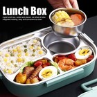 Yosoo Stainless Steel Lunch Box4grid Portable Bento Boxfood Storage Container