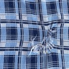 Vintage Feed Sack Cotton Fabric Blue White Plaid 34 X 39   
