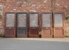 5 Beautiful Antique Office Doors With Original Brass Hardware  letterslot 