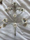 4 Beautiful Antique All Metal Victorian Floral Drape   Curtain Pullbacks 11   x8   