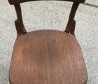Old Vintage Solid Oak Rolling Desk Chair Doctor Banker Lawyer Antique Swivel