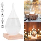 Storm Glass Weather Station Weather Predictor Barometer Bottle With Wood Base