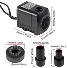 Submersible Water Fountain Pump 15w With Led Lights Aquarium Fish Tank Water Pum