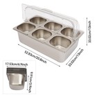 Cold Food Buffet Ice Serving Tray Cooled Condiment Serving Container With Lid