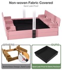 Sandbox With Lid And Cover  Kids Outdoor Sandbox With 360   Adjustable