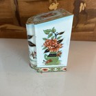 Daher Vintage Asian Floral Tin Biscuit Container Hinged Lid England 
