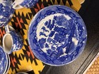 Vintage Blue Willow Childs Tea Set Circa 1940s Marked Japan 14 Pieces   Chips  