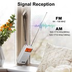 Portable Pocket Am Fm Radio W digital Lcd Screen Loud Speaker 3 5mm Jack Alarm