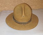 Original Wwi U s  Army Officer s Campaign Hat  Hat Cord And Chin Strap    2466 