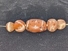 Ancient Etched Carnelian Stone Beads 5 Ancient Stone Beads With Etched Lines Etc