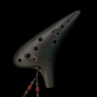 Bravura 12 Hole Ocarina     Alto C     Black Durable Plastic - Sweet Potato Flute    