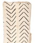 White Bogolan Mali Mud Cloth Jumbo Arrow Design African Black And White Cotton