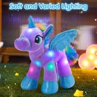14 Inch Purple Led Unicorn Stuffed Animal Plush Toy Glowing Night Light