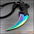 7 5  Military Combat Tactical Csgo Karambit Fixed Blade Neck Knife W Sheath New