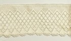 Antique Wide Bobbin Cluny Lace Trim Edging White 3  Wide 120  Long Vintage G
