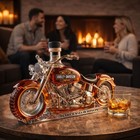 Motorcycle Whiskey Decanter     Vintage Collector Edition