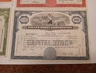 Vintage Stock Certificates  Lot Of 12  As Pictured  A Variety Of Types And Ages 