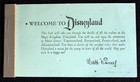 Disneyland Jumbo Ticket Book Cover 1957 Vintage Anaheim Walt Disney History