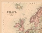 Historic Map - Europe - Black 1867 - 29 39 X 23 - Vintage Wall Art