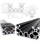 2pcs 4080 C-beam Aluminum Profile Extrusion 600-1500mm Linear Rail 3d Printer