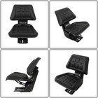 Pvc Black Fullback Tractor Suspension Seat Fits For Ford   New Holland