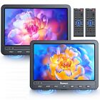 2x Full Hd 10 5  Car Headrest Monitor Usb Sd Tv Video Dvd Player Av In Out Hdmi