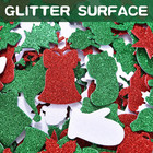 288 Pieces Glitter Christmas Foam Stickers Self Adhesive Xmas Theme Shapes Stick