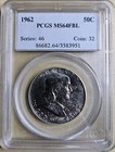 1962 P Franklin Half Dollar Pcgs Ms 64 Fbl Toned Uncirculated 50c Toned 