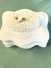 Vtg  Dorothy Okumoto Hawaii Porcelain Box With Lei On Lid