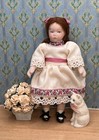 1 12 Artisan Dollhouse Miniature Girl Doll 4  Poseable Porcelain Vintage