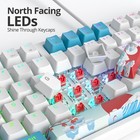 75 Mechanical Gaming Keyboard With Red Switch  Rgb Led Backlit Keyboard White   