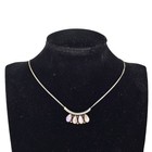 Vintage Navajo Sterling Silver Pink Mother Of Pearl Pendant Necklace Southwest 