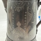 Antique Simpson Hall Miller Triple Silverplate Ornate Coffee Pot Pitcher Griffin