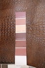 Brown Alligator Corocodile Print Pre Cut Peices  Cow Hide Leather Skin Cg6