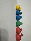 6 Miniature Plastic  Aliens Big Eyes Toy Figure