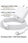 20w Fast Charger For Apple Iphone 17 16 15 14 13 11 Usb-c Adapter Pd Cable Lot