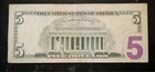 Miscut misaligned Error Bill  5 Five Dollar 2017 Federal Reserve Note