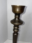 Large Antique Pair Brass Bronze Candlestick Candle Holders 16 5    14 5   