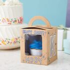 50-pack Single Cupcake Boxes For Bakery - Individual Kraft Paper Containers