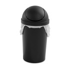 3 Gallon Bathroom Swing Top Wastebasket Small Plastic Round Trash Can With Lid