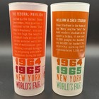 Vtg 1964 1965 New York World s Fair Glass Tumblers Mcm Lot Of 2   Near Mint